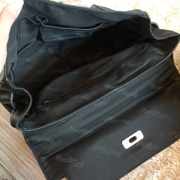 Fossil Black Leather Satchel - Picture 7 of 7